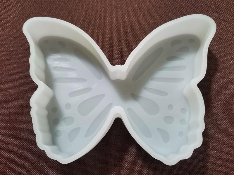 Fuehbur Large Butterfly Car Freshie Candle Making Epoxy Resin Soap Mold, Silicone Mould for Aroma Beads Moulds - Oven Safe【Upgraded Soft & Thickened Material】- 6.3 Inches - Image 1